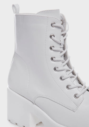 White Gin Platform Boots