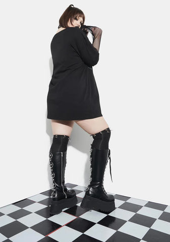 Eternal Lonely Vigil Fishnet Graphic Tee