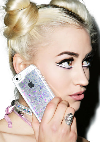 Falling Hearts Glitterfalls iPhone Case