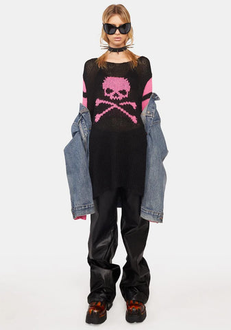 Crazy On You Intarsia Sweater