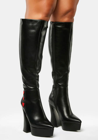 Wide Calf Love Potion Knee High Boots