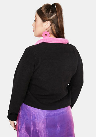 Luxe Caught On Camera Zip-Up Sweater