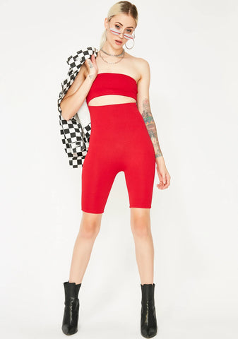 Dark Streak Biker Romper