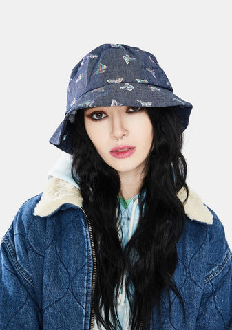 Deep High Above Denim Bucket Hat