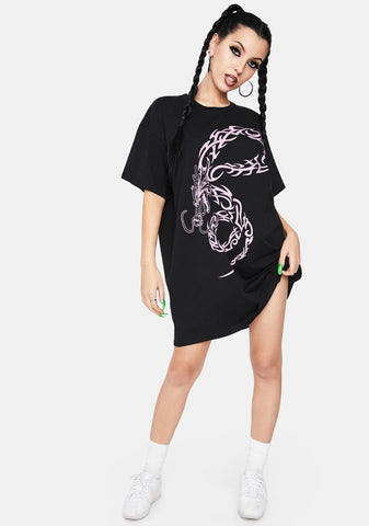 Dragon Tattoo T-Shirt Dress