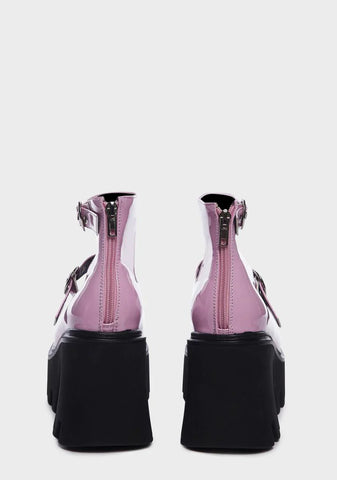 Pink Slow Jamz Platform Mary Janes