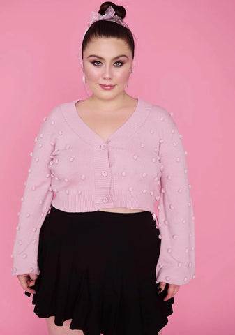 Bb Dance With Me Pom Pom Cardigan