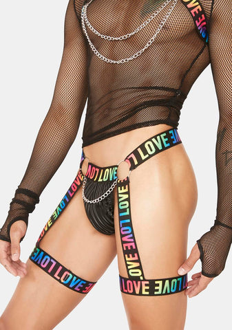 Men's Pride Garter Thong