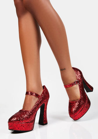 Chunky Mary Jane Heels