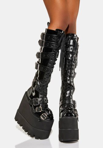 Total Bondage Knee High Traitor Boots