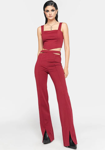 Red Sheena Cutout Pants