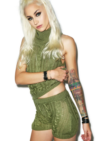 Sophie Cable Knit Shorts
