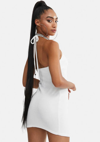 NYC & Me Terrycloth Halter Mini Dress