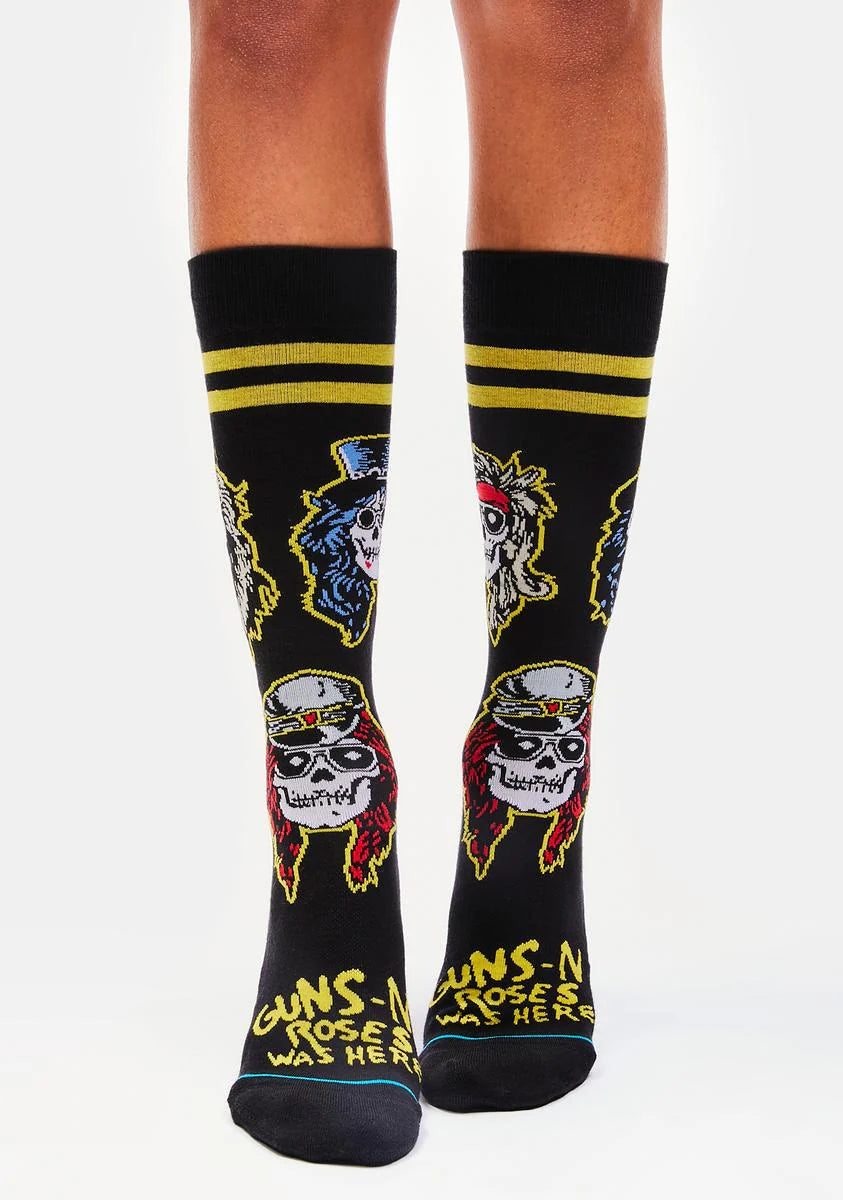 X Guns N' Roses Appetite Crew Socks