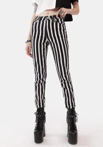 New Idols Striped Skinny Jeans