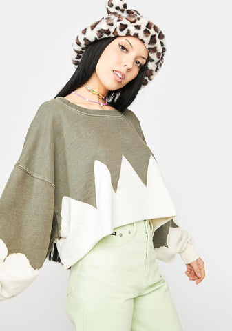Peaks And Valleys Cropped Sweater