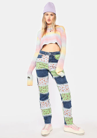 Hitch Floral Patchwork Jeans