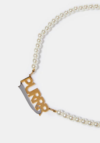 Purrr Pearl Necklace