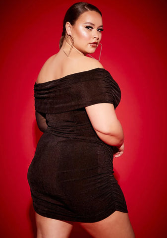 Plus Bad 'N Badder Off Shoulder Mini Dress
