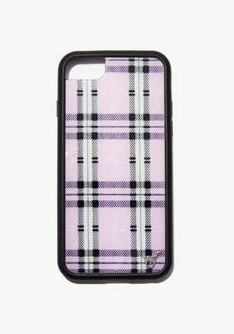 Lavender Plaid Iphone Case