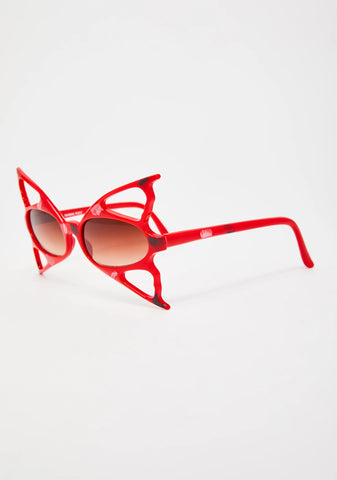 Red Butterfly Fantasy Sunglasses