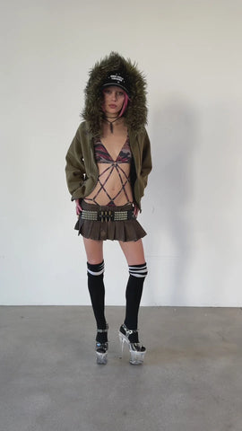 Off The Hook Zip-Up Hoodie - Green