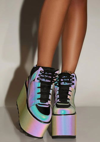Qozmo Hi Reflective Platform Sneakers
