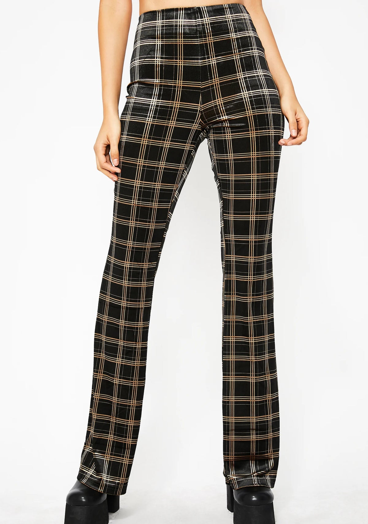 Plaid Posse High Waist Pants