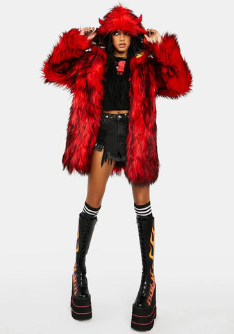 Mischief Maker Faux Fur Coat