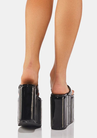 Zip It Platform Sandals
