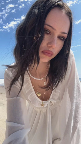 Sunset Chaser Babydoll Dress - Off White