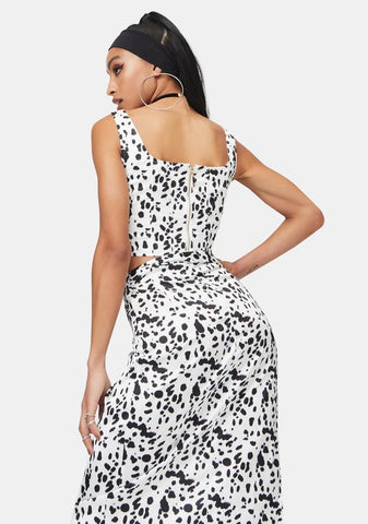 Dalmatian Print Corset Top