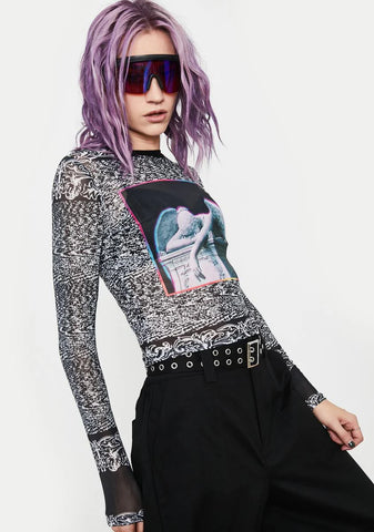 Moral Malfunction Mesh Top