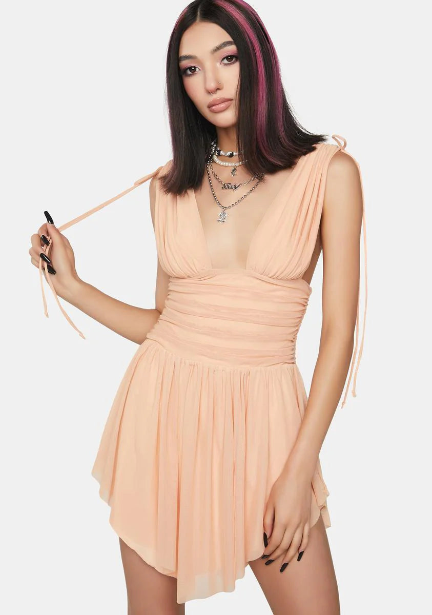 Nude Divine Nature Mini Dress