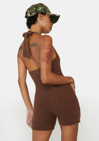 Soon Enough Knit Romper