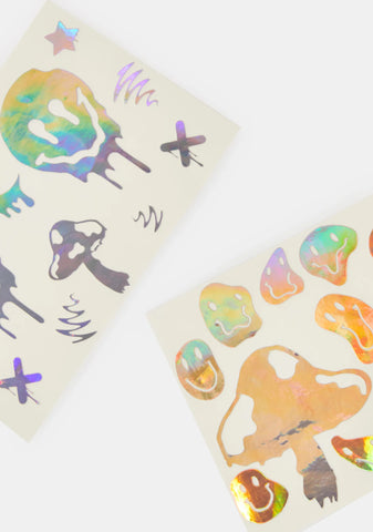 Face Melt Holographic Body Stickers Set