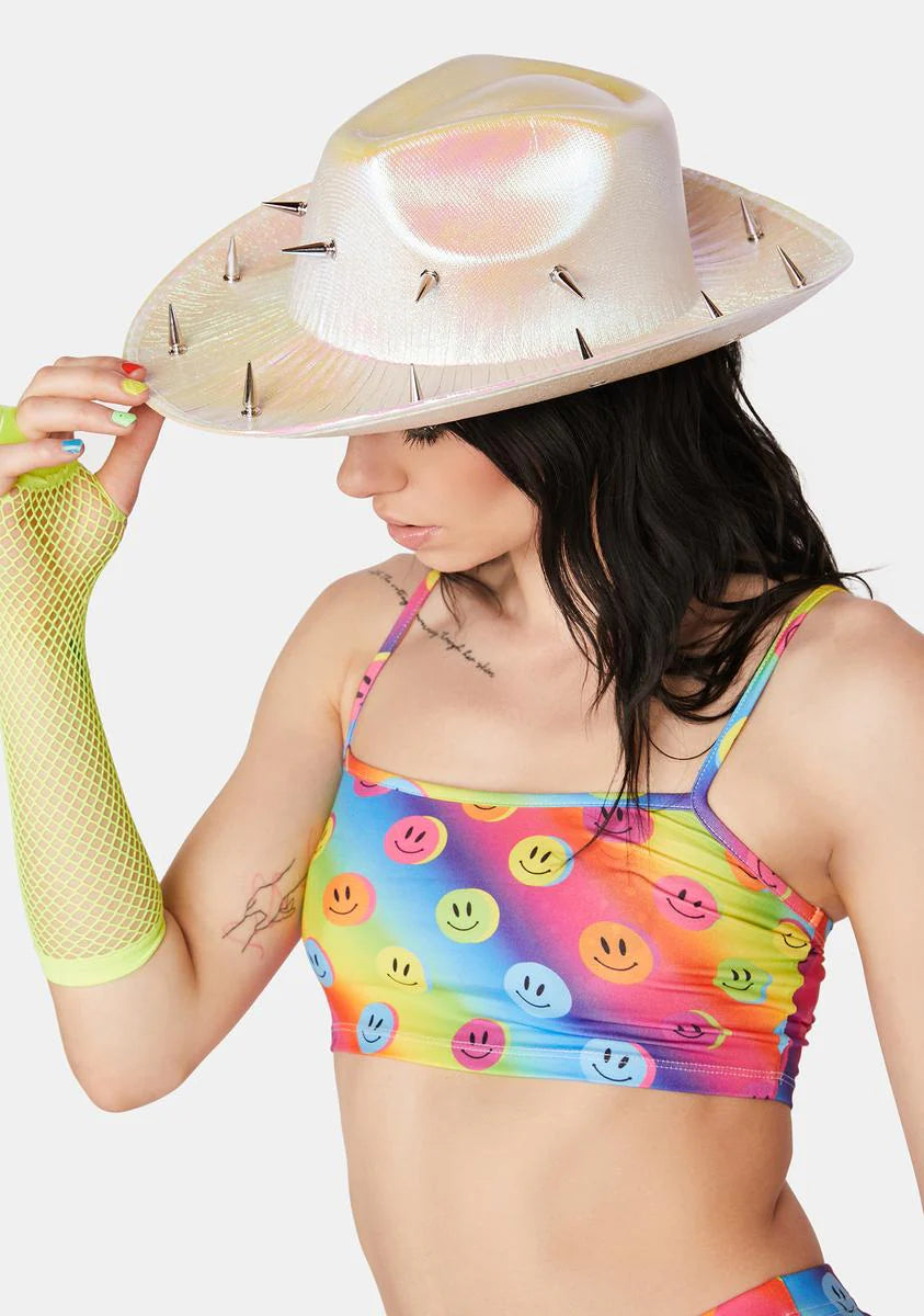 Down To Ride Holographic Cowboy Hat