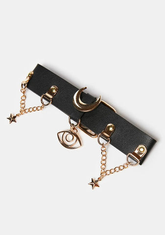 Fate And Fortune Vegan Leather Choker