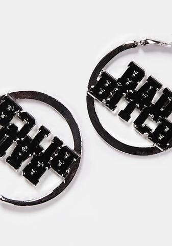 Not So Good Girl Hoop Earrings