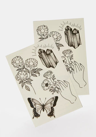 Earthly Gems Tattoo Sheet