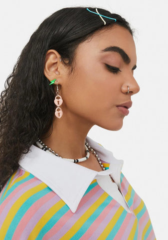 Not Your Babe Double Lock Earrings
