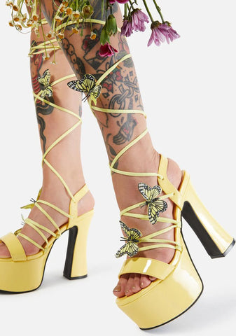 Sunny Pixie Queen Lace Up Heels
