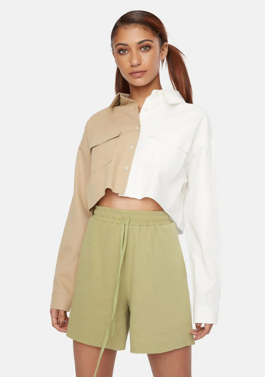 Split Pocket Shirt Jacket