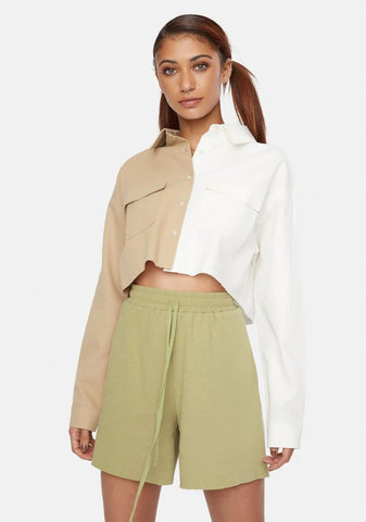 Split Pocket Shirt Jacket