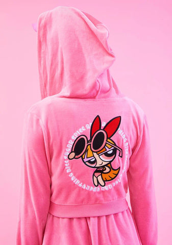 Awesome Blossom Velour Hoodie