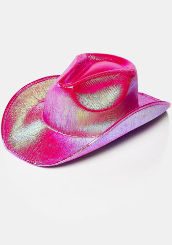 Metallic Fuchsia Cowboy Hat