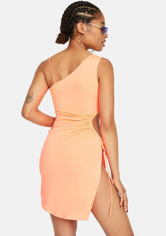 Sherbet Catching Rays Cutout Mini Dress