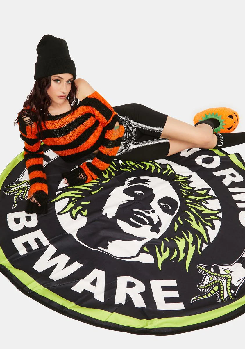 Beware Of Sandworms Beach Towel