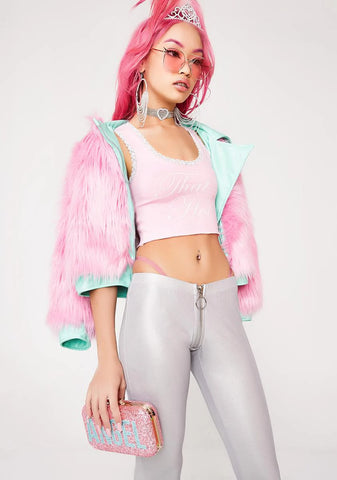 That'z Hot Lace-Up Crop Top