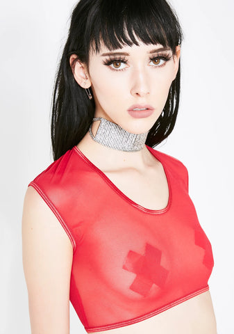 Hot Holly Sheer Crop Top